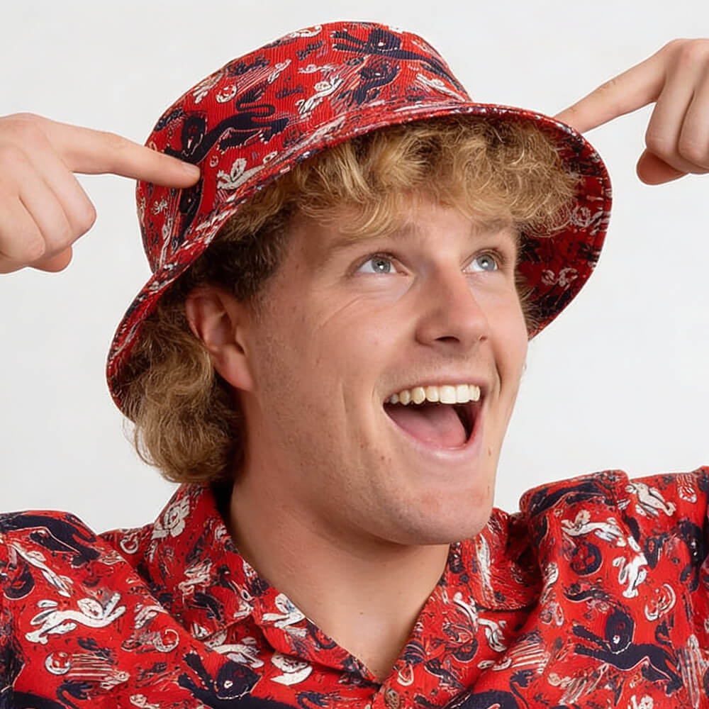 Red England FC Away Bucket Hat - Shit Shirt Club 