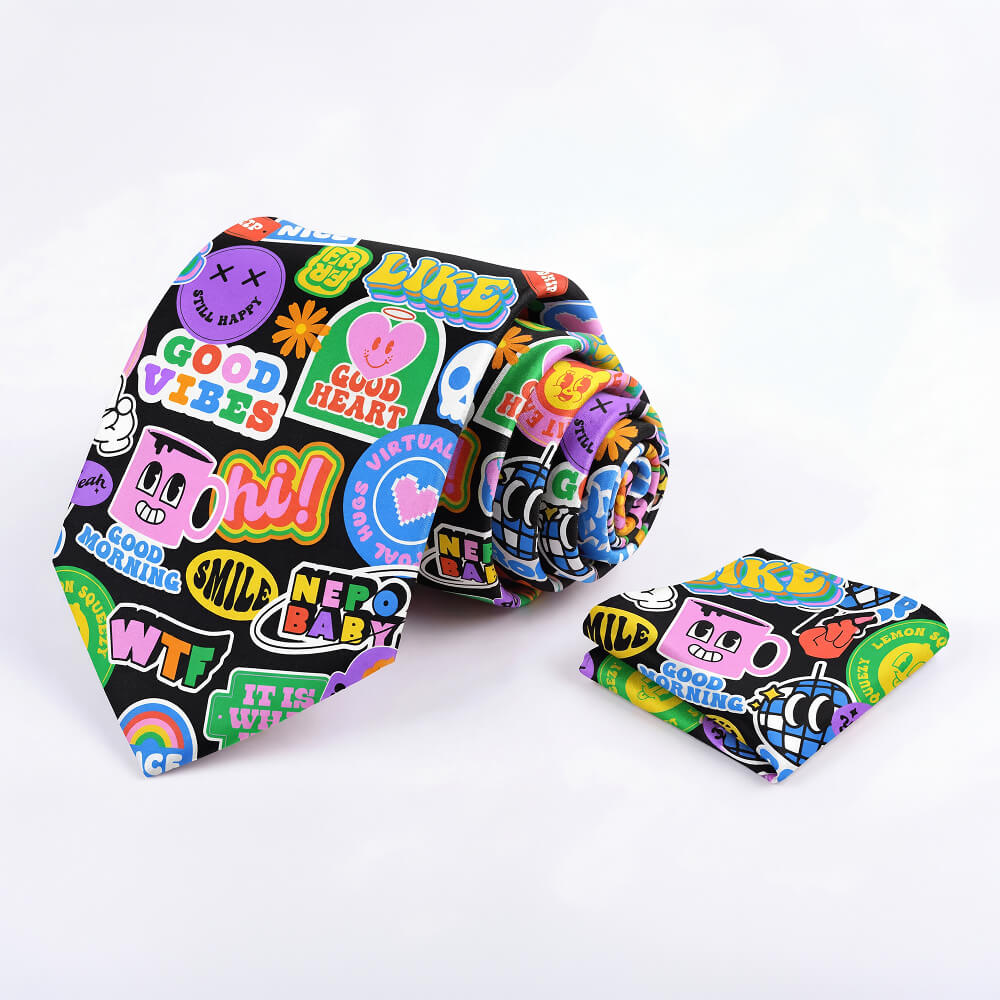 Retro Sticker Tie Set - Shit Shirt Club 