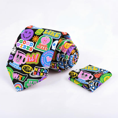 Retro Sticker Tie Set - Shit Shirt Club 