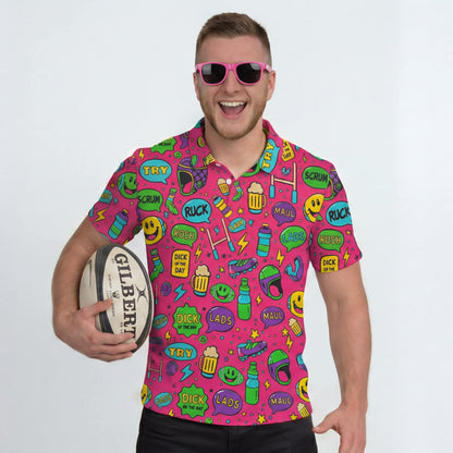 Scrum On My Face Rugby Polo