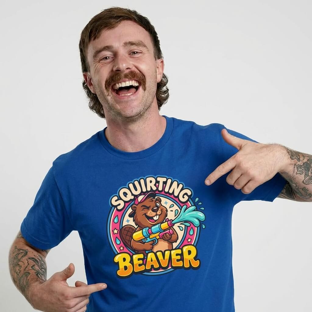 Squirting Beaver Tee - Shit Shirt Club 