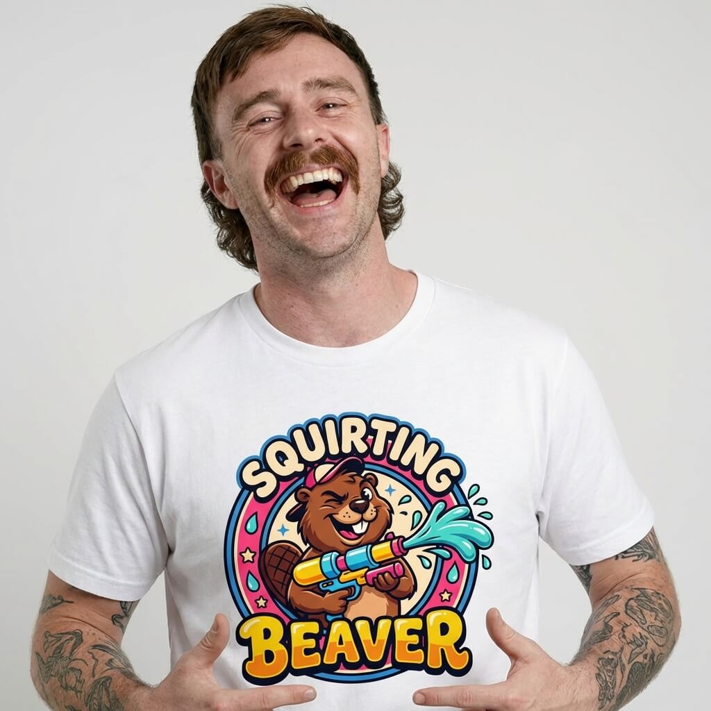 Squirting Beaver Tee - Shit Shirt Club 