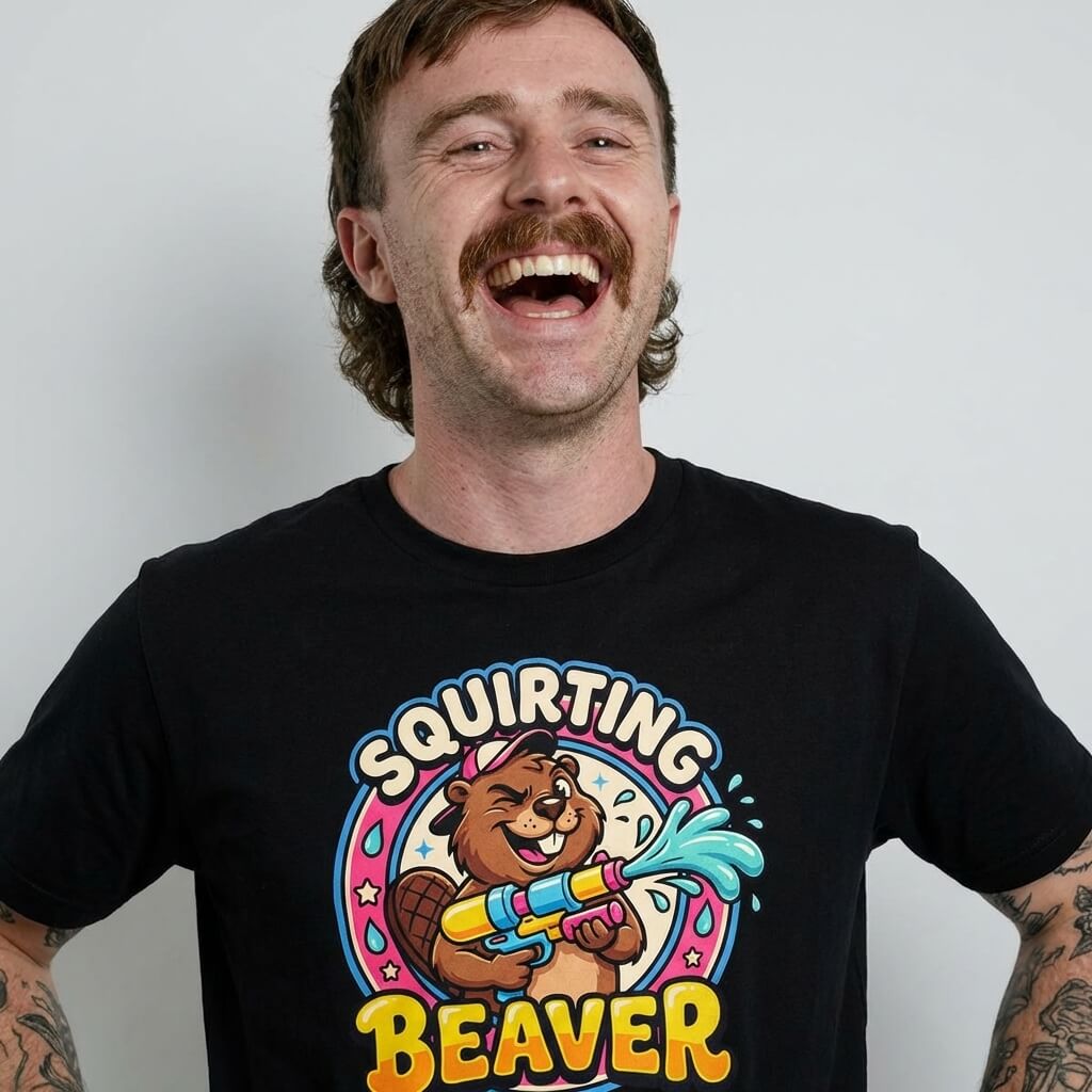 Squirting Beaver Tee - Shit Shirt Club 