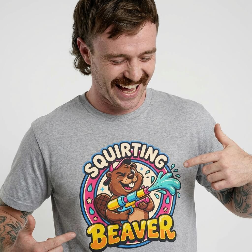 Squirting Beaver Tee - Shit Shirt Club 