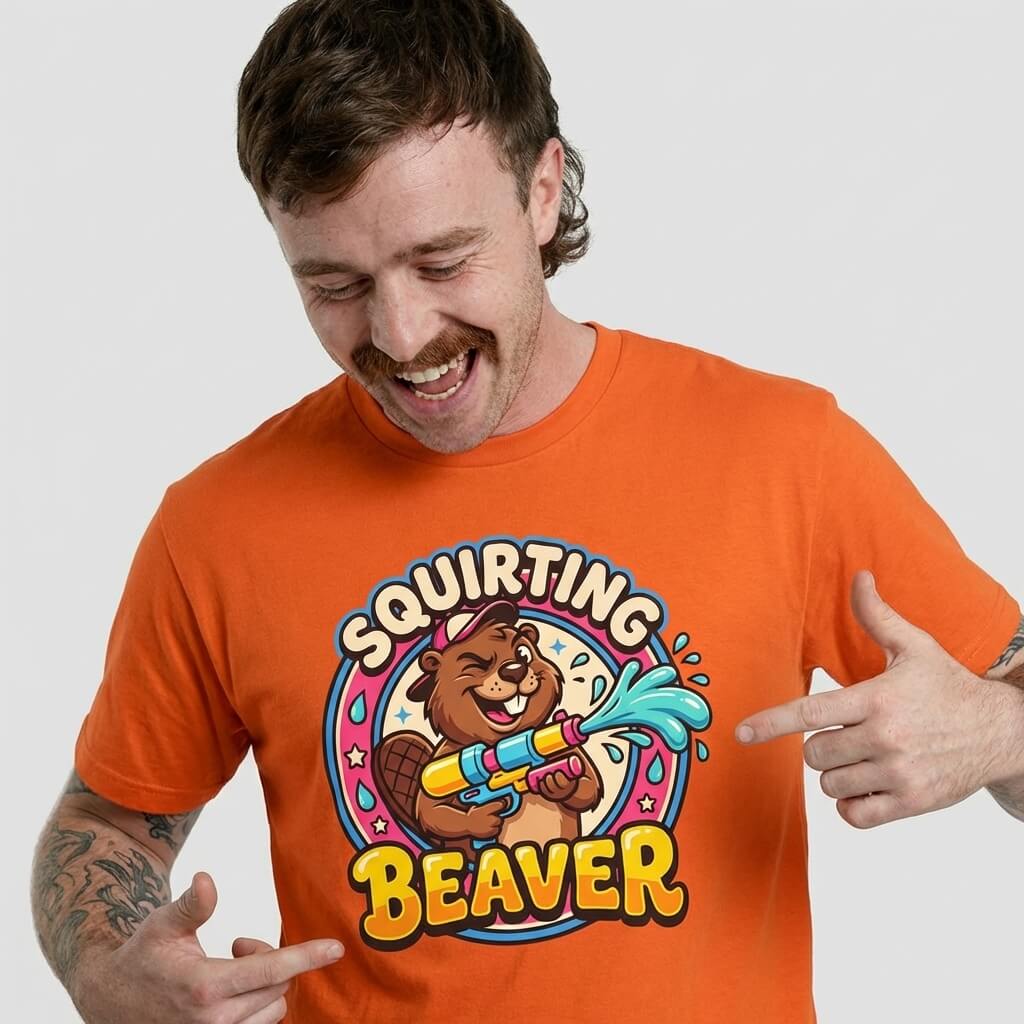 Squirting Beaver Tee - Shit Shirt Club 