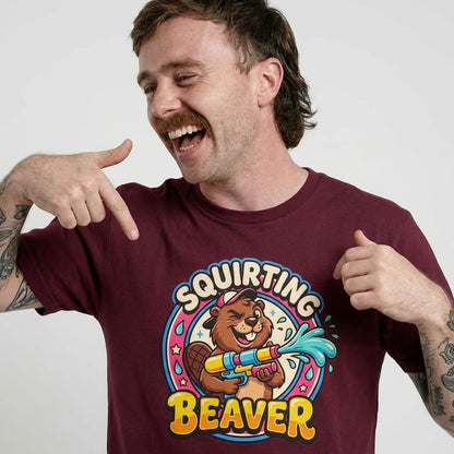 Squirting Beaver Tee - Shit Shirt Club 