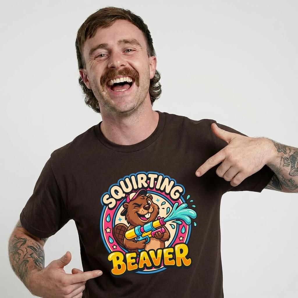 Squirting Beaver Tee - Shit Shirt Club 