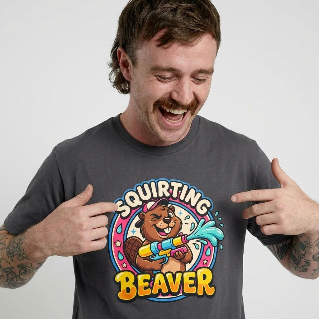 Squirting Beaver Tee - Shit Shirt Club 