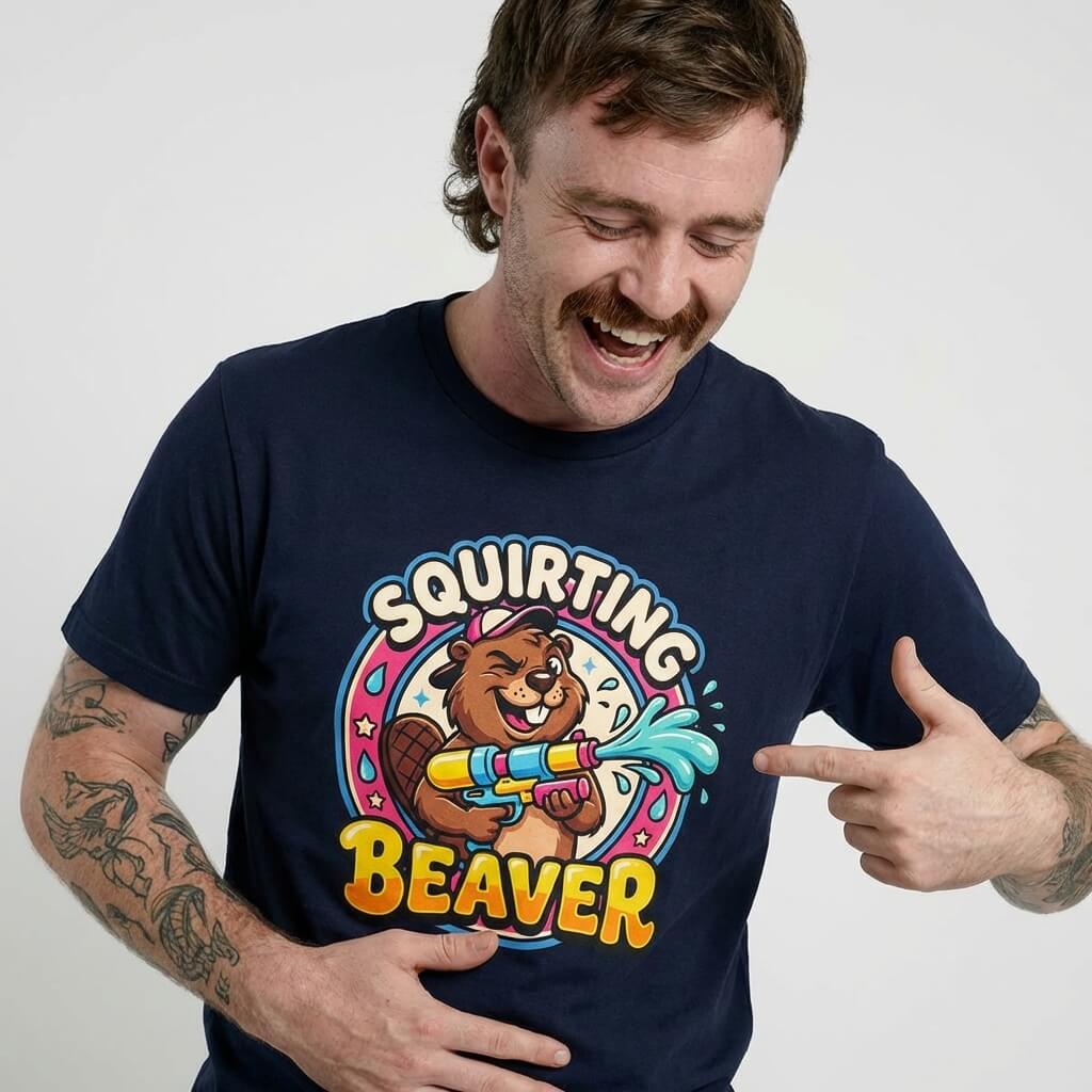 Squirting Beaver Tee - Shit Shirt Club 