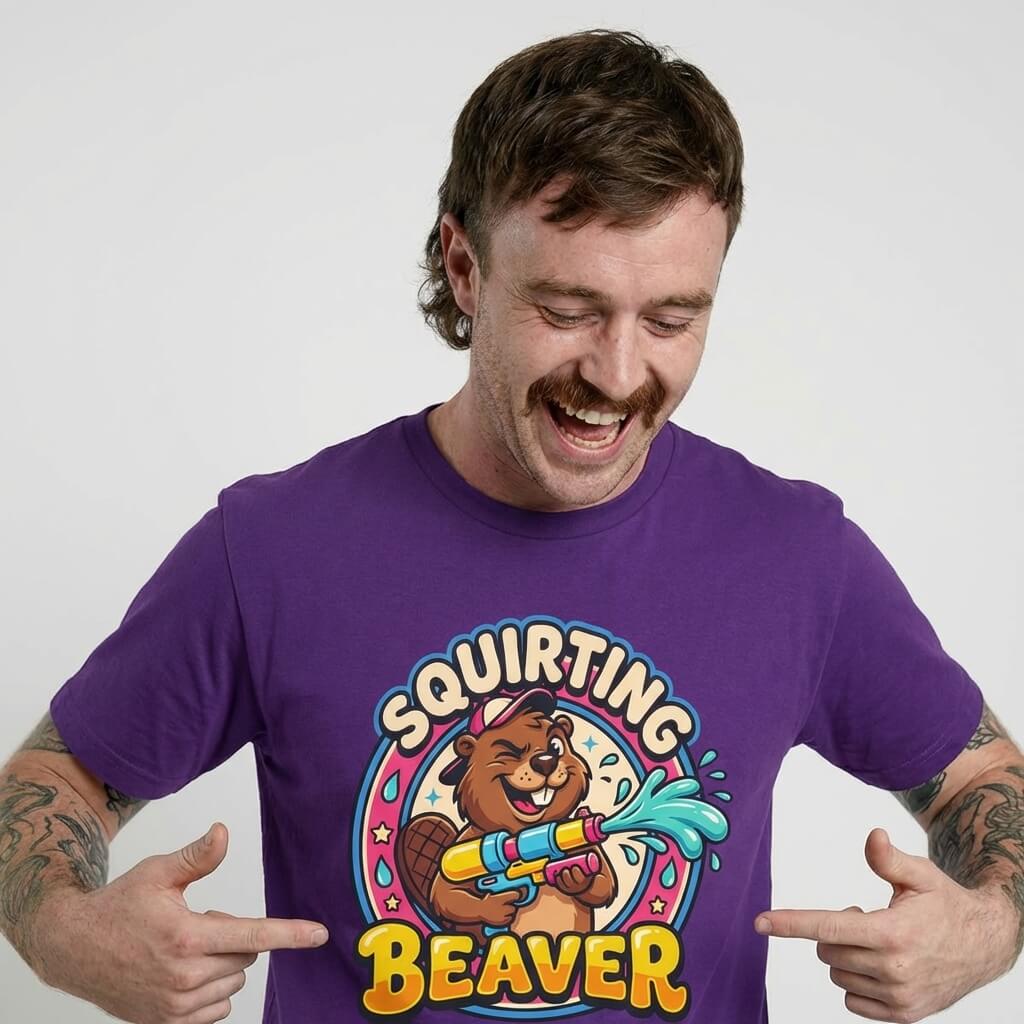 Squirting Beaver Tee - Shit Shirt Club 