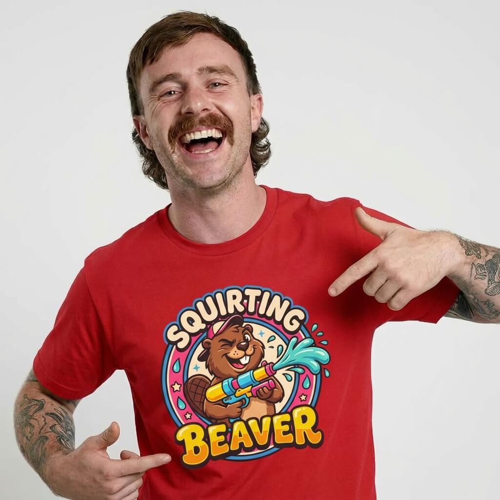 Squirting Beaver Tee - Shit Shirt Club 