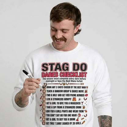 Stag Do Checklist Sweatshirt - Shit Shirt Club 
