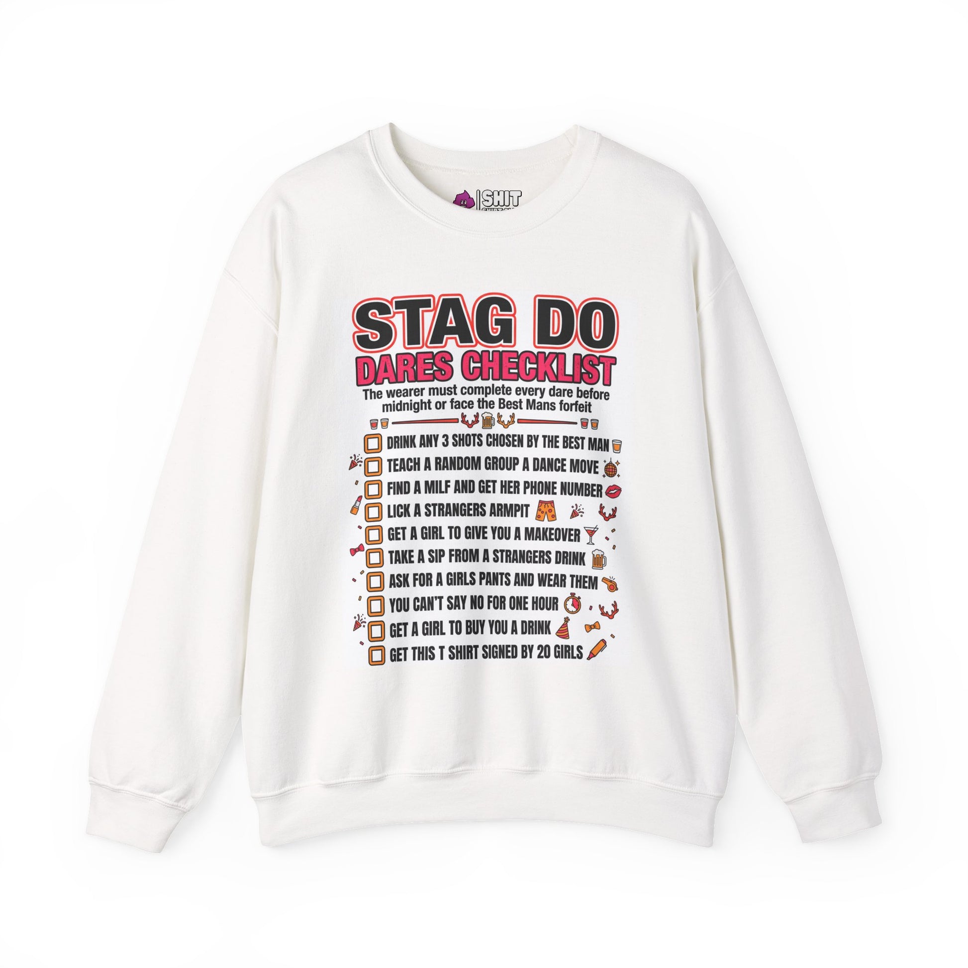 Stag Do Checklist Sweatshirt - Shit Shirt Club 