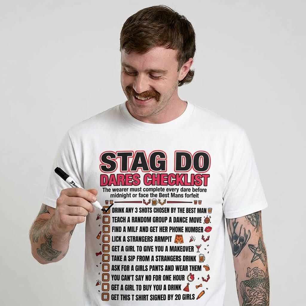 Stag Do Checklist Tee - Shit Shirt Club 