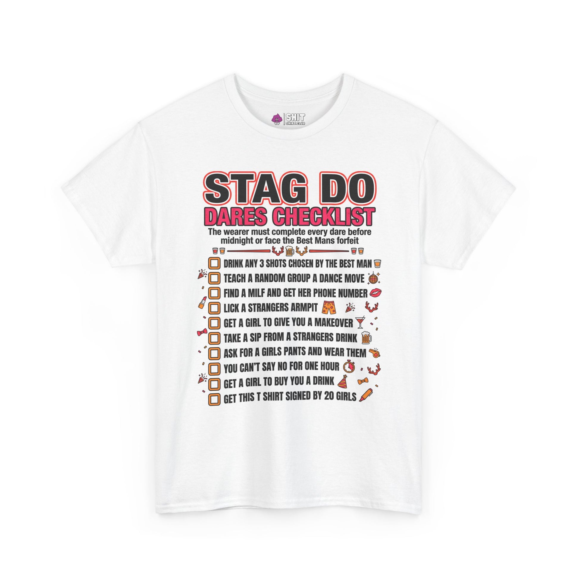 Stag Do Checklist Tee - Shit Shirt Club 