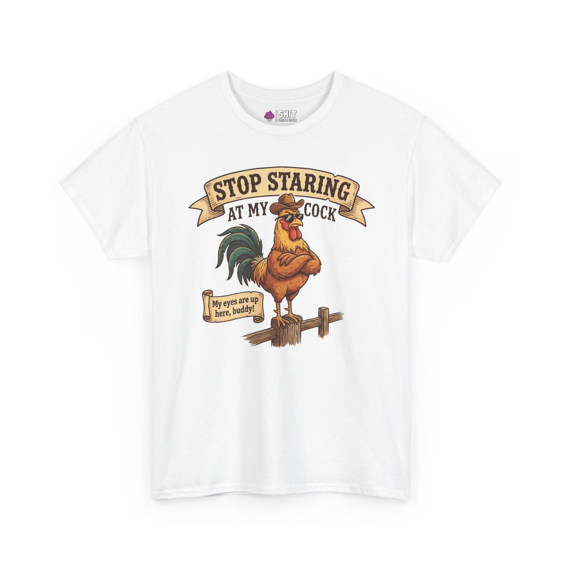 Stop Staring at My Cock Stag Do Tee - Shit Shirt Club 
