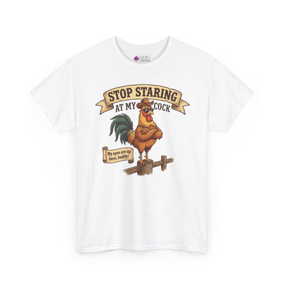 Stop Staring at My Cock Stag Do Tee - Shit Shirt Club 