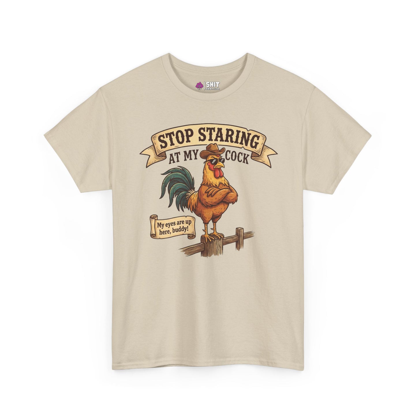 Stop Staring at My Cock Stag Do Tee - Shit Shirt Club 