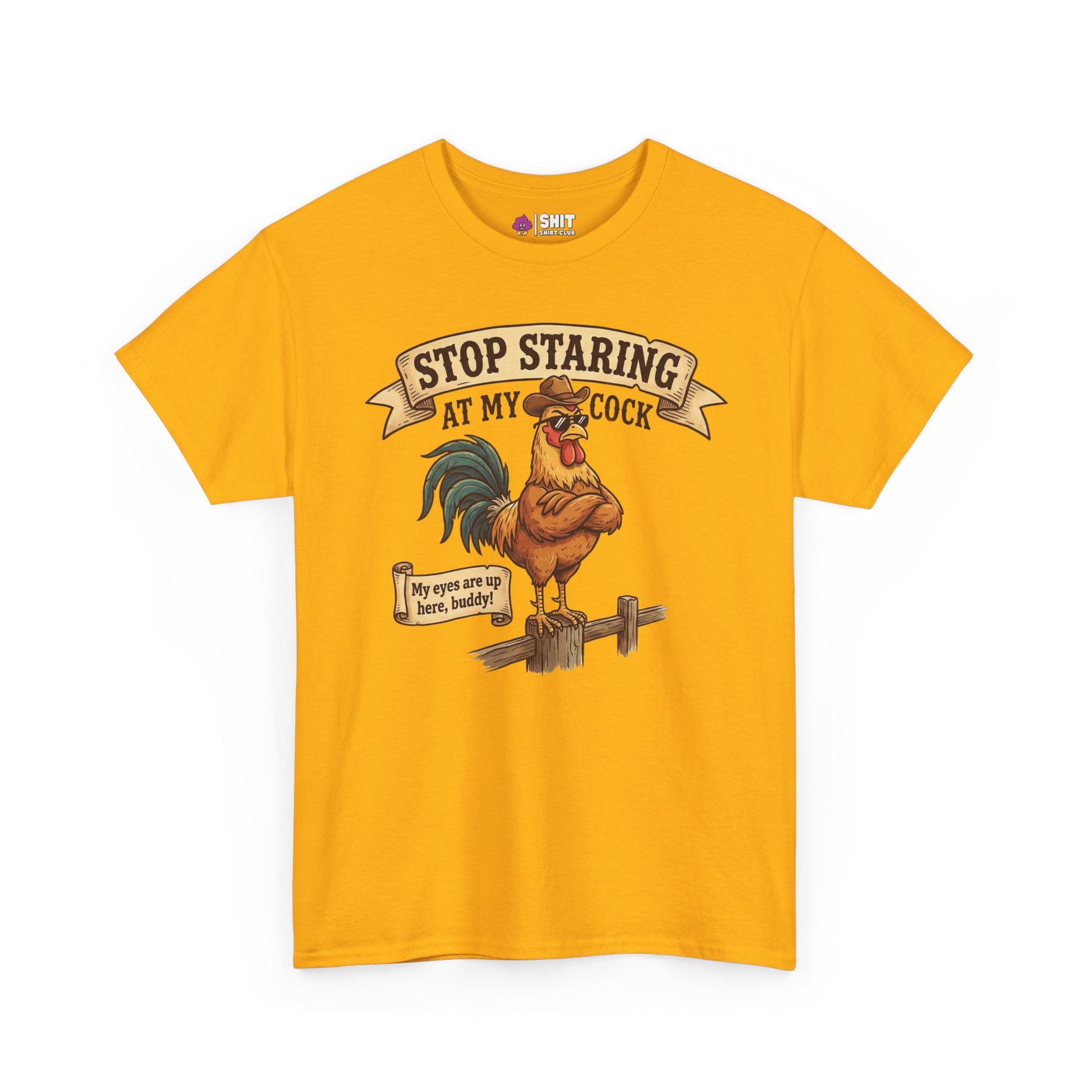 Stop Staring at My Cock Stag Do Tee - Shit Shirt Club 