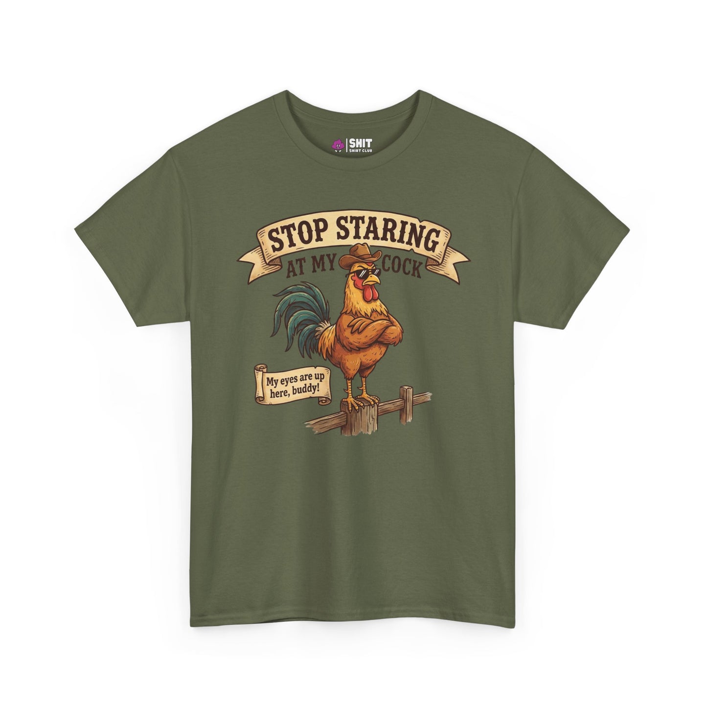 Stop Staring at My Cock Stag Do Tee - Shit Shirt Club 