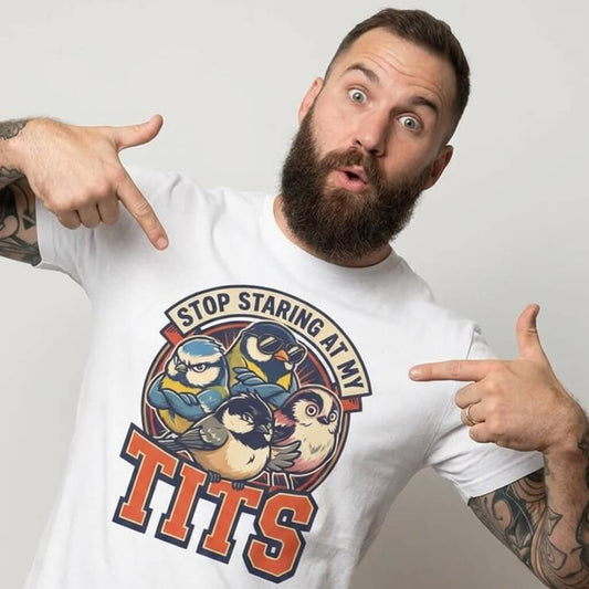 “Stop Staring at My Tits” Stag Do Tee - Shit Shirt Club 