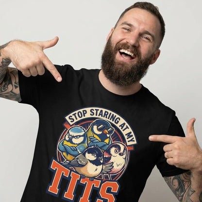 “Stop Staring at My Tits” Stag Do Tee - Shit Shirt Club 