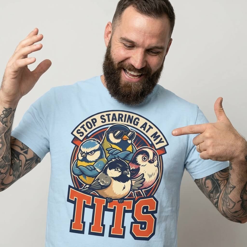 “Stop Staring at My Tits” Stag Do Tee - Shit Shirt Club 
