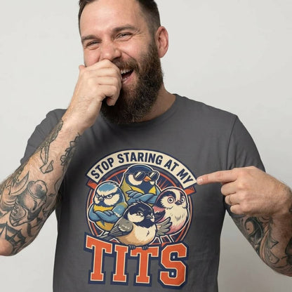 “Stop Staring at My Tits” Stag Do Tee - Shit Shirt Club 