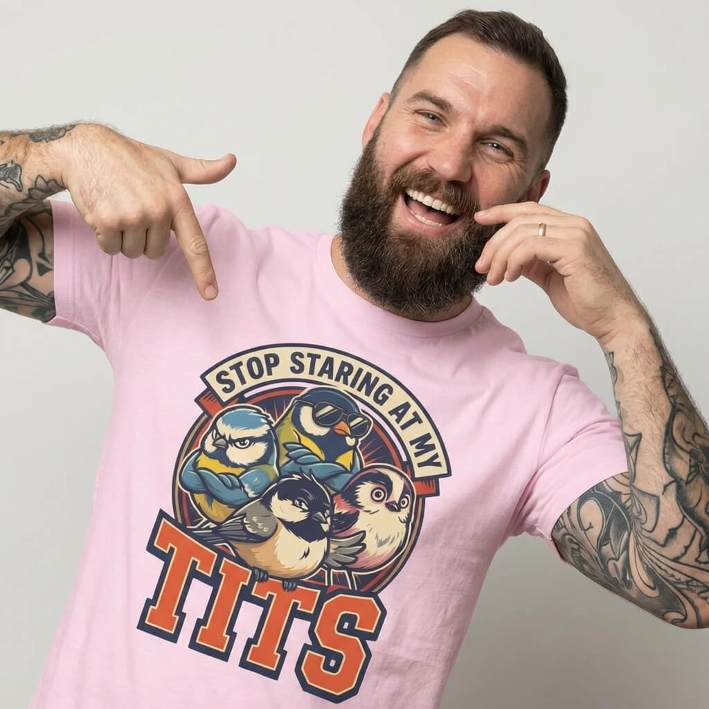 “Stop Staring at My Tits” Stag Do Tee - Shit Shirt Club 