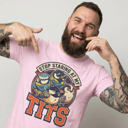 “Stop Staring at My Tits” Stag Do Tee - Shit Shirt Club 