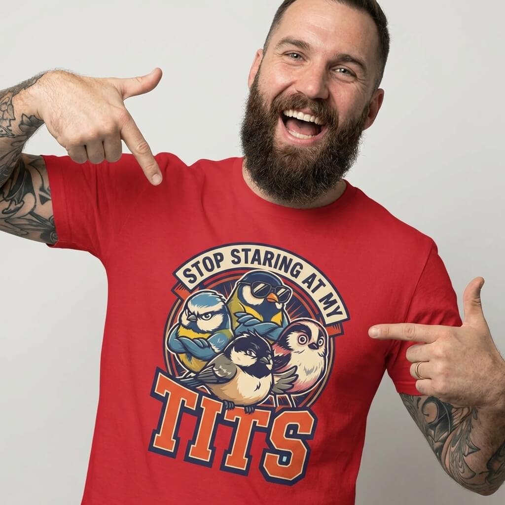 “Stop Staring at My Tits” Stag Do Tee - Shit Shirt Club 