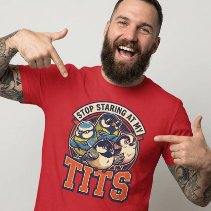 “Stop Staring at My Tits” Stag Do Tee - Shit Shirt Club 