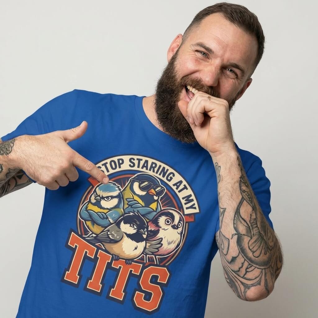 “Stop Staring at My Tits” Stag Do Tee - Shit Shirt Club 