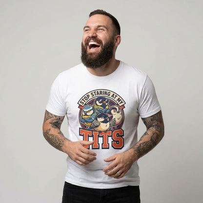 “Stop Staring at My Tits” Stag Do Tee - Shit Shirt Club 