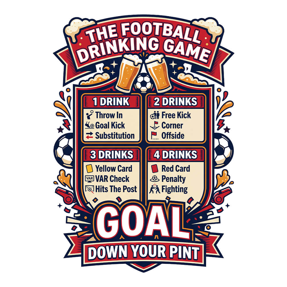 The Football Drinking Game Tee - Shit Shirt Club 