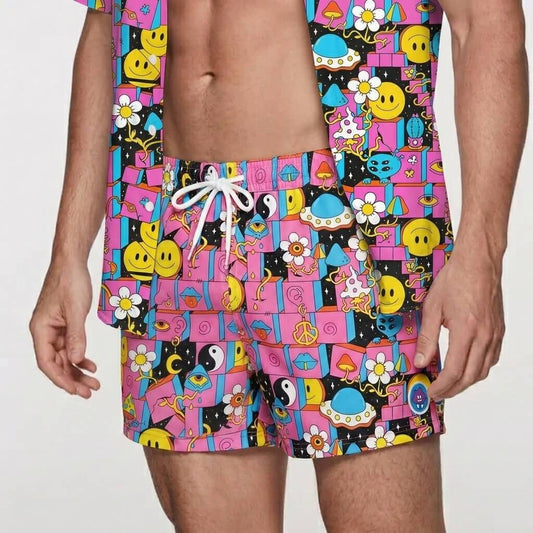Trippy Space Shit Shorts | Gym, Swim & Lounge Shorts | Shit Shirt Club - Shit Shirt Club 