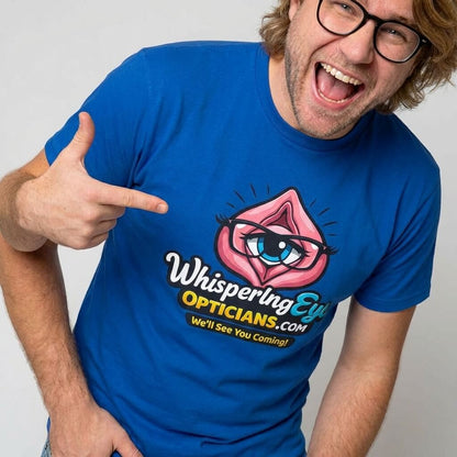 Whispering Eye Opticians Logo Tee (We'll See You Coming!) - Shit Shirt Club 