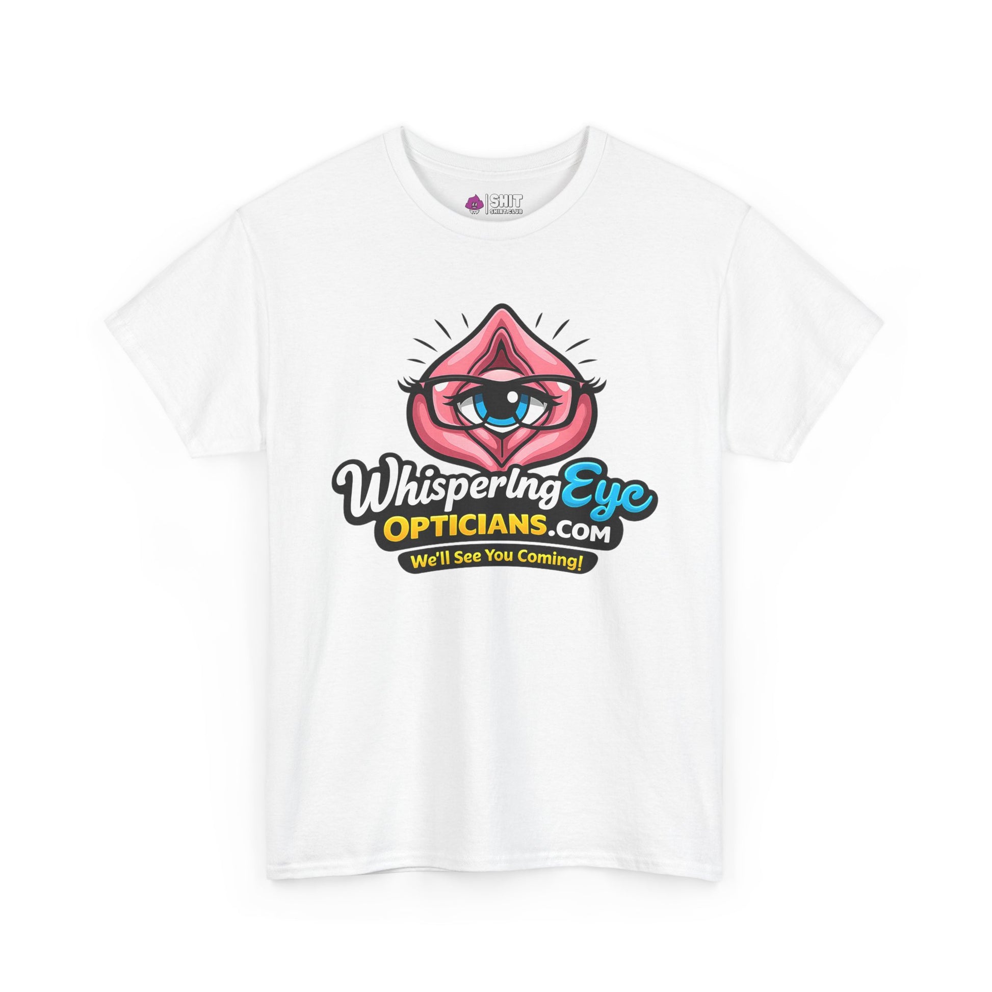 Whispering Eye Opticians Logo Tee (We'll See You Coming!) - Shit Shirt Club 