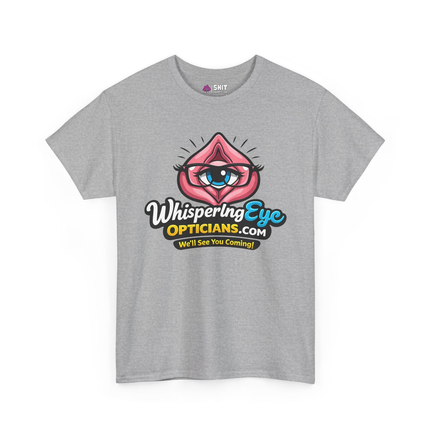 Whispering Eye Opticians Logo Tee (We'll See You Coming!) - Shit Shirt Club 