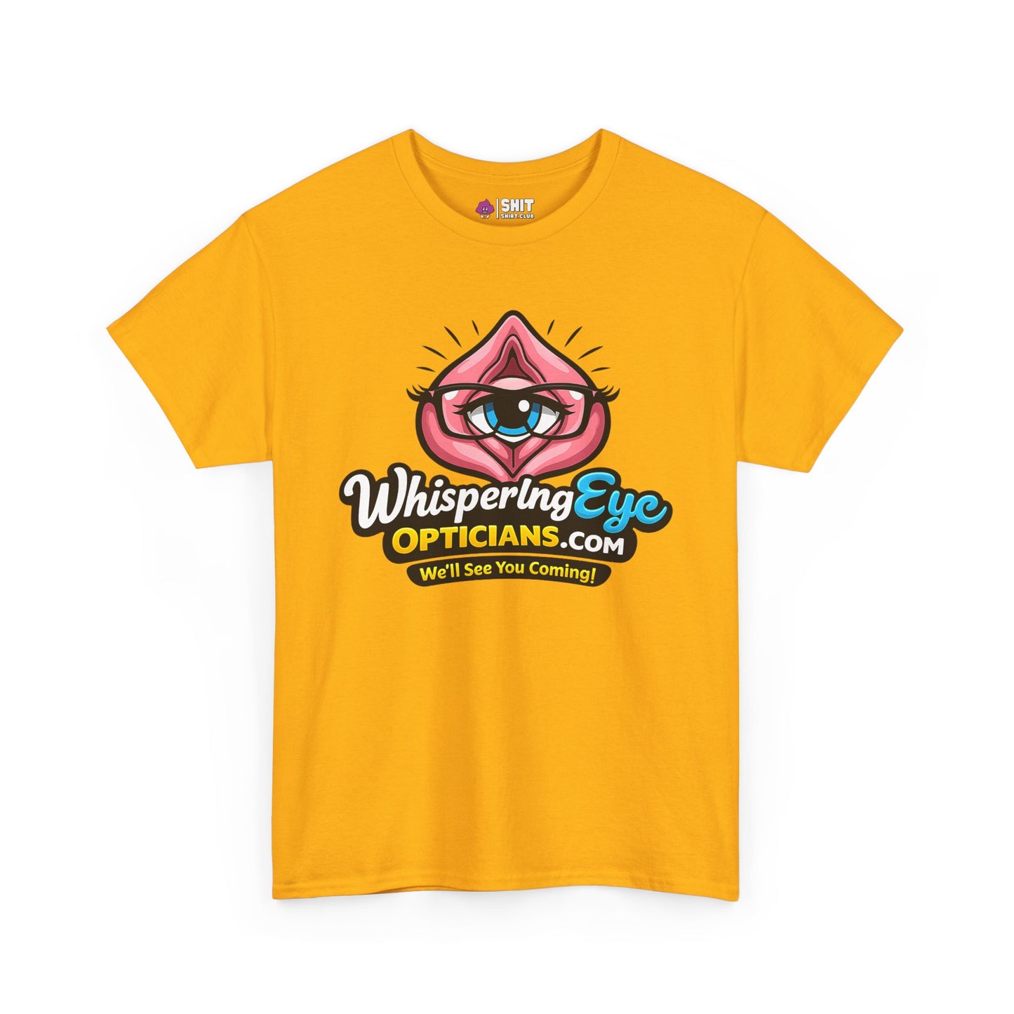 Whispering Eye Opticians Logo Tee (We'll See You Coming!) - Shit Shirt Club 