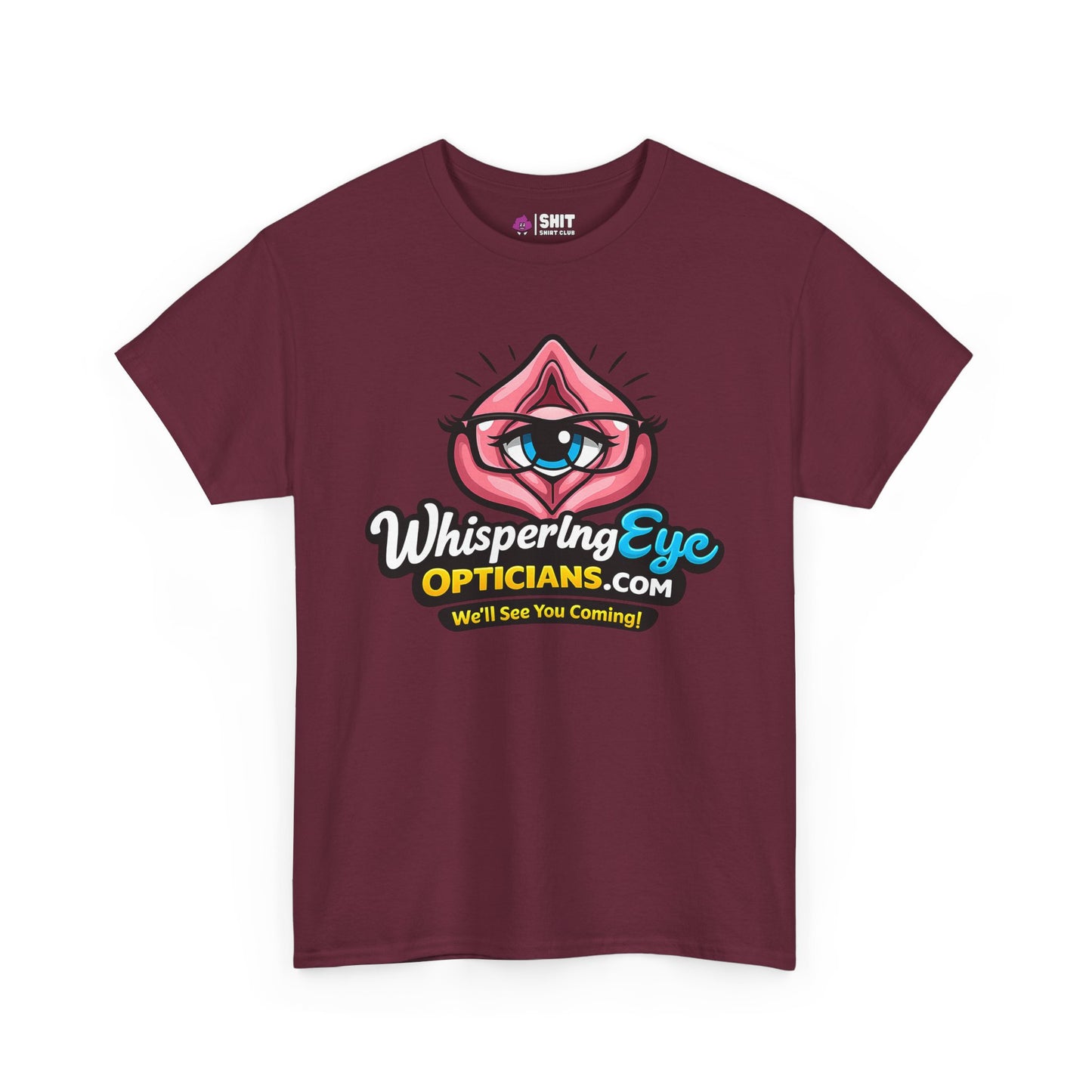Whispering Eye Opticians Logo Tee (We'll See You Coming!) - Shit Shirt Club 