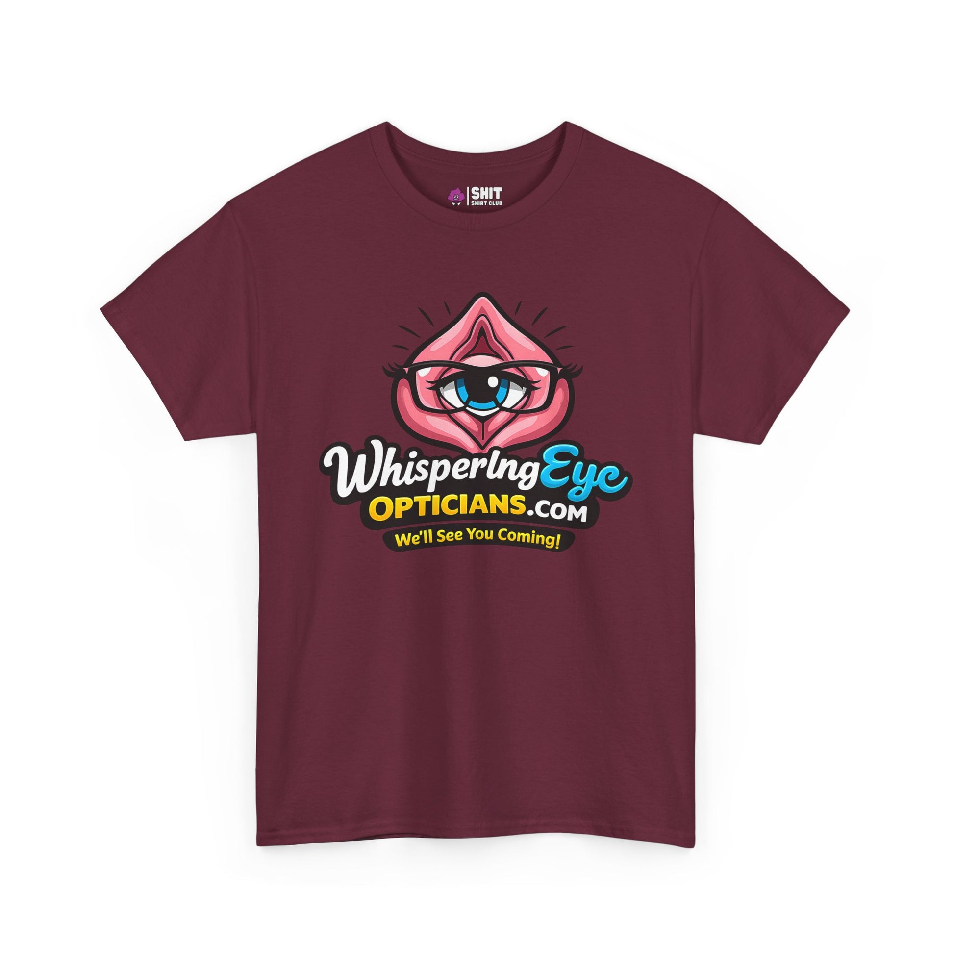 Whispering Eye Opticians Logo Tee (We'll See You Coming!) - Shit Shirt Club 