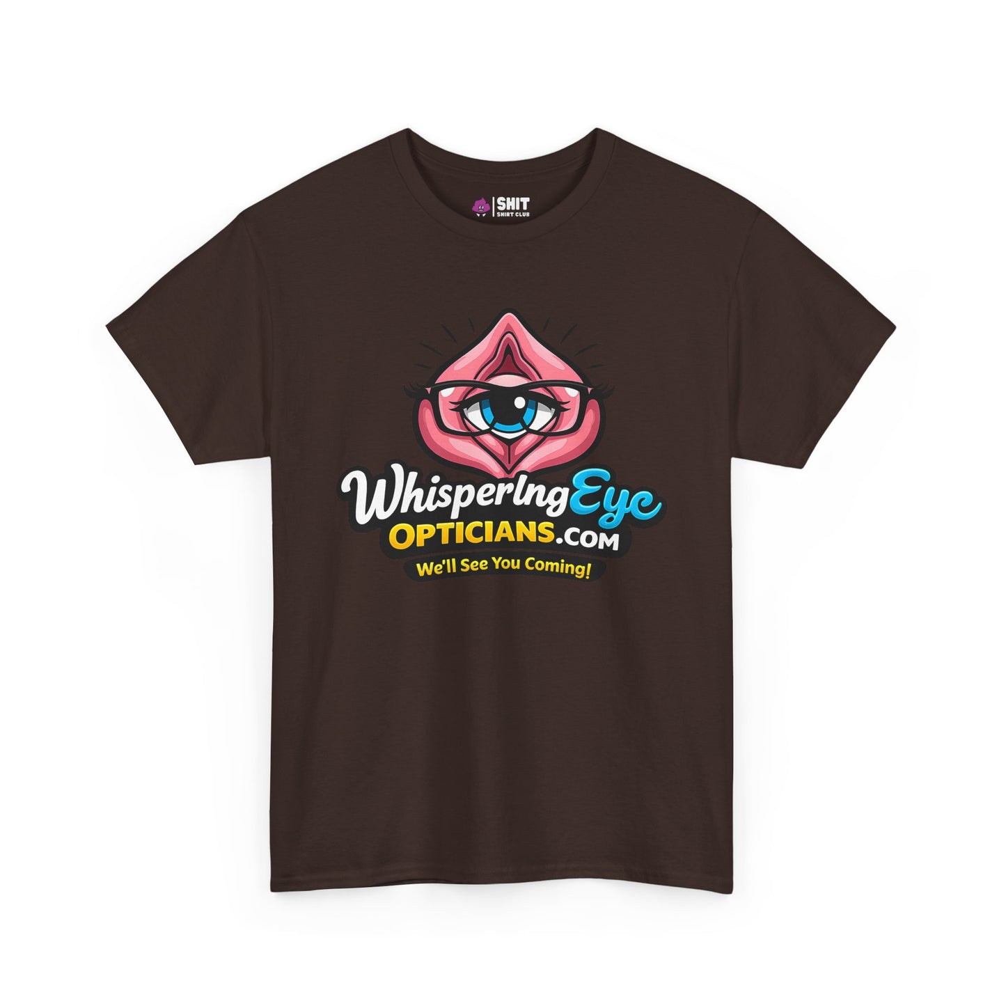 Whispering Eye Opticians Logo Tee (We'll See You Coming!) - Shit Shirt Club 