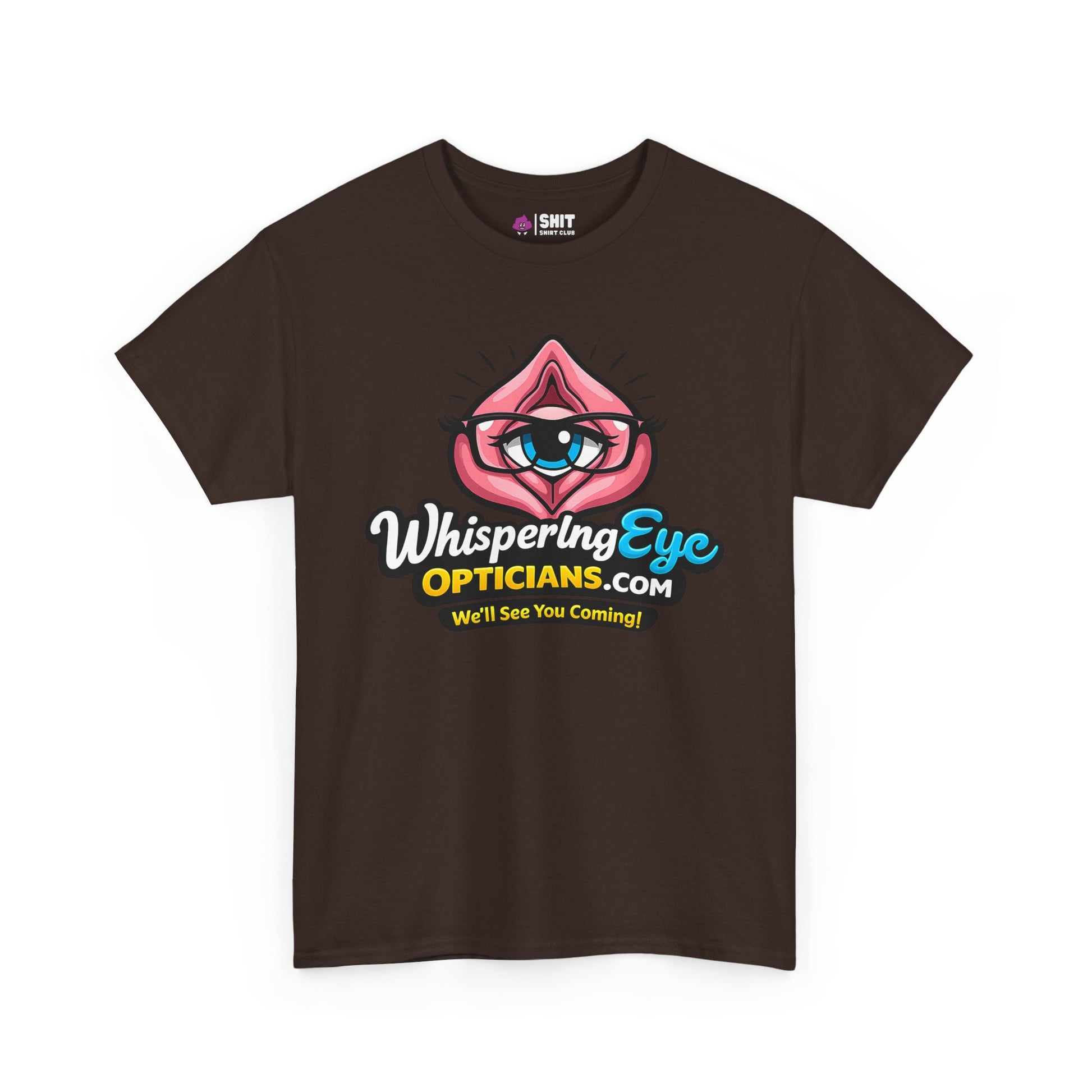 Whispering Eye Opticians Logo Tee (We'll See You Coming!) - Shit Shirt Club 