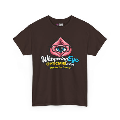Whispering Eye Opticians Logo Tee (We'll See You Coming!) - Shit Shirt Club 