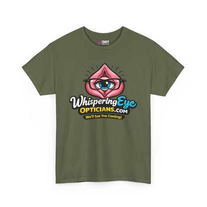 Whispering Eye Opticians Logo Tee (We'll See You Coming!) - Shit Shirt Club 