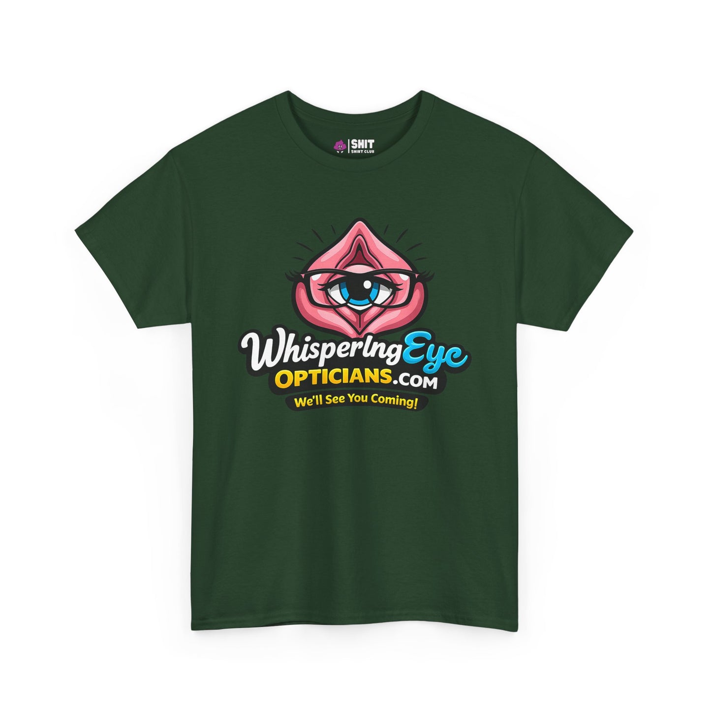 Whispering Eye Opticians Logo Tee (We'll See You Coming!) - Shit Shirt Club 