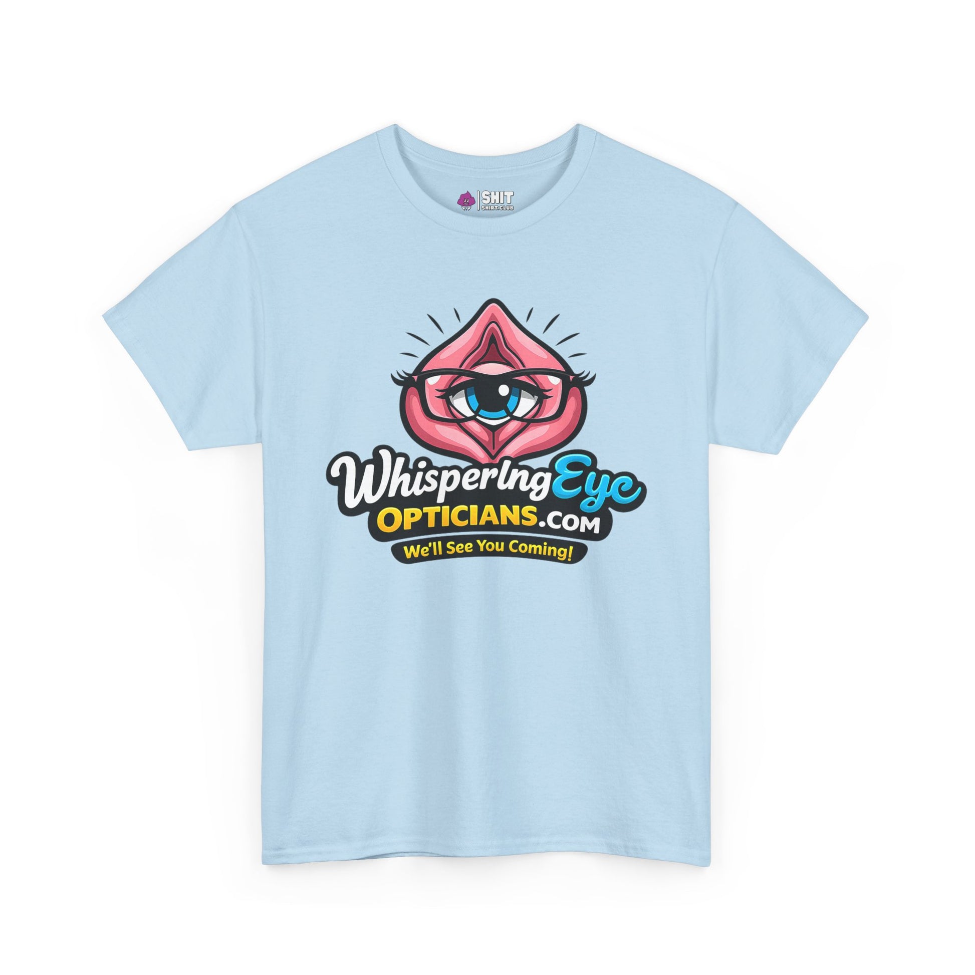 Whispering Eye Opticians Logo Tee (We'll See You Coming!) - Shit Shirt Club 